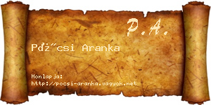 Pócsi Aranka névjegykártya